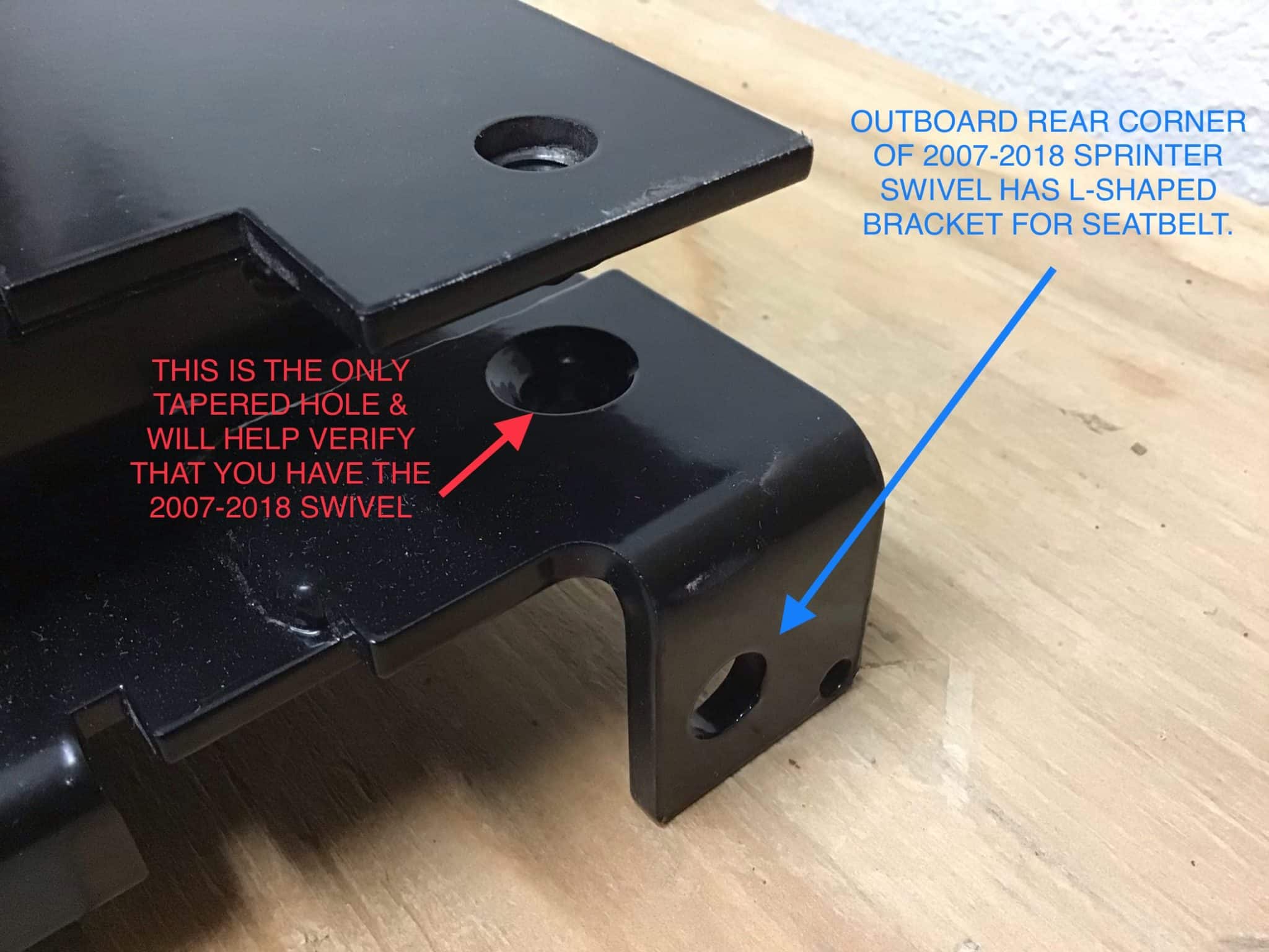 Sportscraft® Mercedes Sprinter Van Swivel Seat Base Adapters for Sprinter Van
