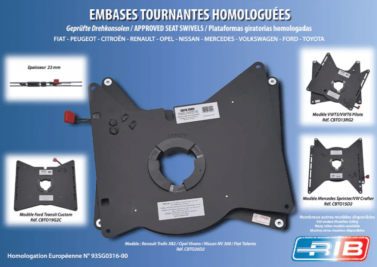 VS30 20192023 Mercedes Sprinter Van Scopema Seat Swivel Adapters