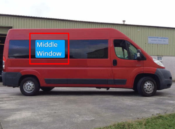 Side Middle Sliding Window for 159" / 159" Extended Ram Promaster Van's