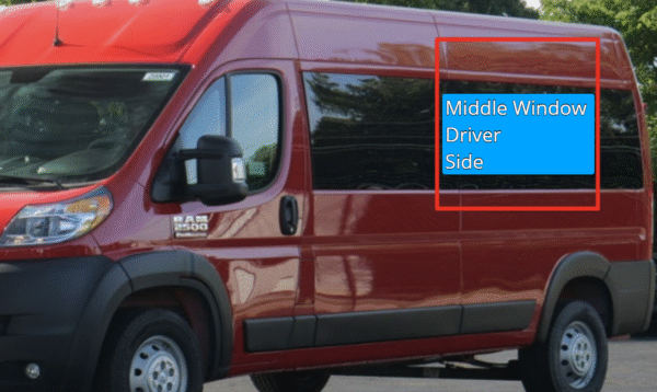 Side Middle Sliding Window for 159" / 159" Extended Ram Promaster Van's - Image 4