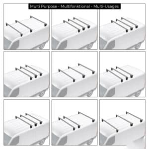Roof Rack Aluminum Cross Bar 3-Piece Set for a 2014-2025 RAM ProMaster Van
