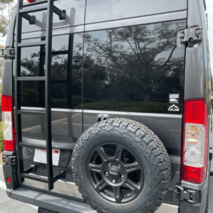 Rear Door High Roof Ladder - Aluminum - Black for Ram Promaster Vans