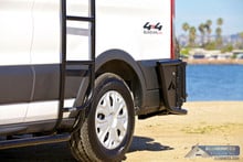 Vertical Rear Door Bike Rack for Ford Transit (2015+): Secure, No-Drill Installation, and Space-Saving Design
