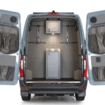 VS30 2019-2023 Mercedes Sprinter Van Rear Door Lower Stuff Bag Kit w/Graphite Panels