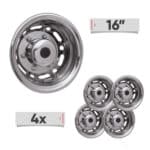 16in Dual Wheel Simulator's 4 Pack - Full Rim/ Wheel Skin Hubcaps for a 2500 / 3500 Ram ProMaster Vans